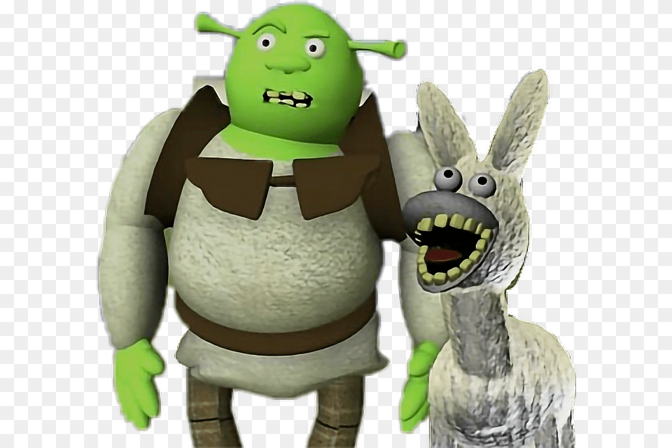 Transparent Shrek Donkey Clipart Somebody Once Told Me The World Was Gonna Roll Me Meme, Plush, Toy, Animal, Dinosaur Free Png Download