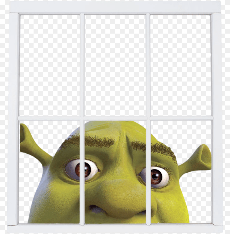 Shrek Face Download Shrek In A Window, Toy, Art, Collage Free Transparent Png