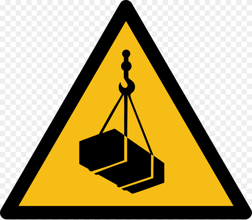 Sign Pole Warning Overhead Load Sign, Triangle Free Transparent Png