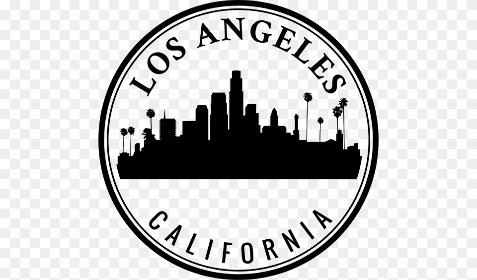 Transparent Silhouette Of Los Angeles, Gray Png