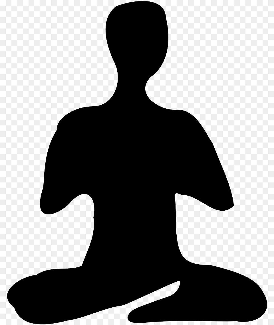 Transparent Sillouette Meditate Icon, Silhouette, Kneeling, Person Png Image