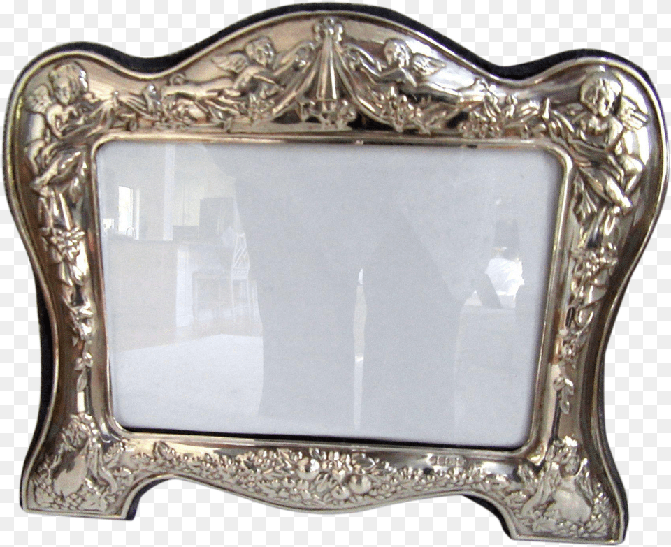 Transparent Silver Picture Frame Picture Frame, Mirror, Head, Person Free Png
