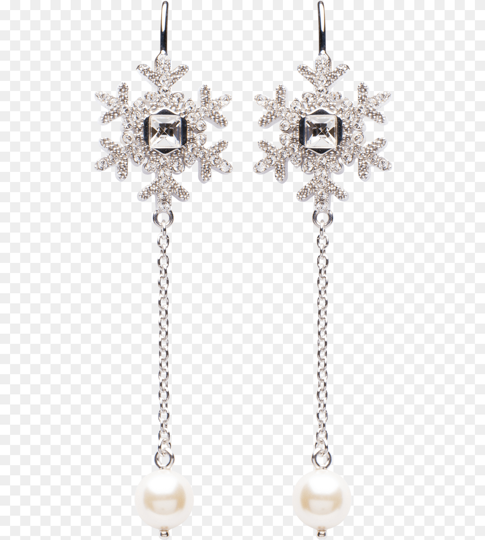 Transparent Silver Snowflake Earrings, Accessories, Earring, Jewelry, Cross Free Png Download