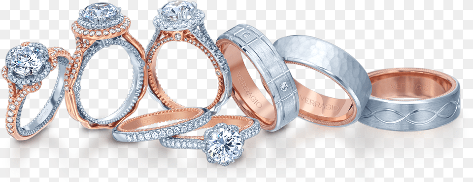 Transparent Silver Wedding Rings Clipart Verragio Wedding Rings Rose, Accessories, Diamond, Gemstone, Jewelry Free Png