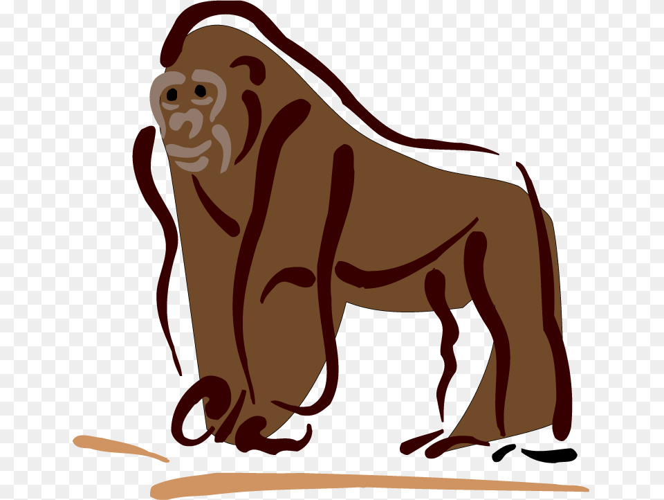 Transparent Silverback Gorilla Gorilla Clip Art, Animal, Wildlife, Person, Face Free Png Download