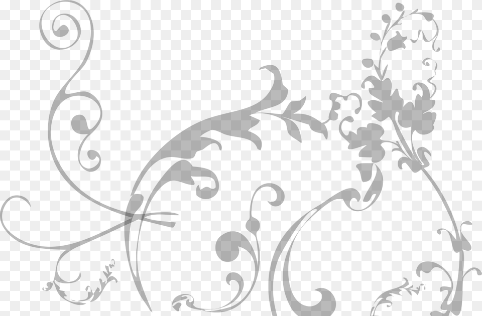 Transparent Simple Swirl Silver Swirls With Transparent Background, Art, Floral Design, Graphics, Pattern Free Png