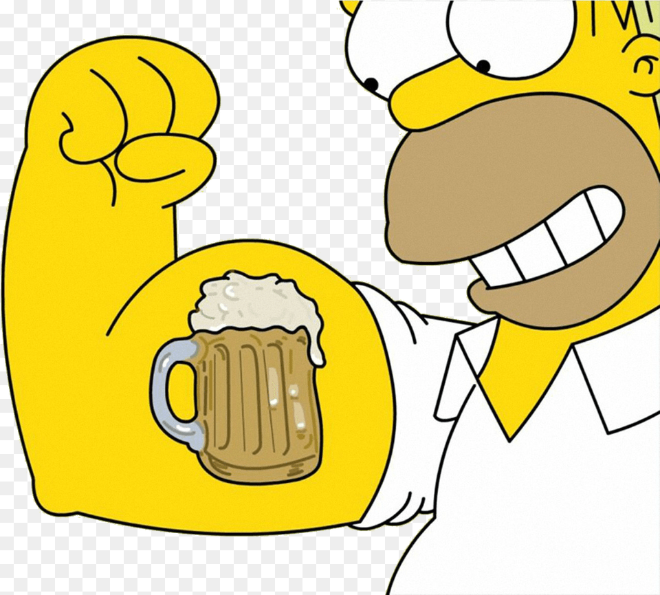 Transparent Simpsons Clipart Homer Simpson Father Day, Cup, Body Part, Hand, Person Free Png