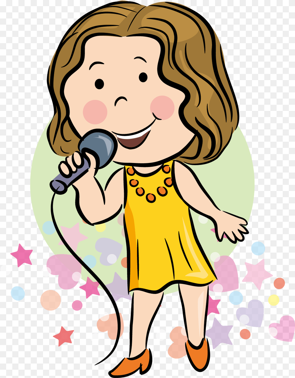 Transparent Singing Clip Art Singing Girl Clipart, Baby, Person, Electrical Device, Microphone Png