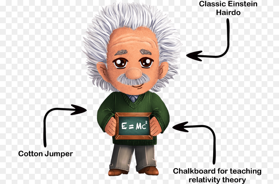 Transparent Sir Isaac Newton Clipart Albert Einstein Cartoon, Baby, Face, Head, Person Free Png Download