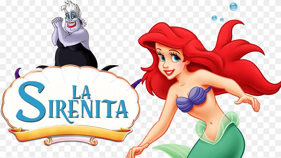 Transparent Sirenita Cartoon Ariel Little Mermaid, Publication, Book, Comics, Adult Free Png Download