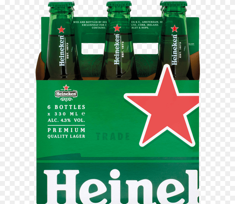 Transparent Six Pack Beer Clipart Pack Heineken, Alcohol, Beverage, Bottle, Lager Free Png Download
