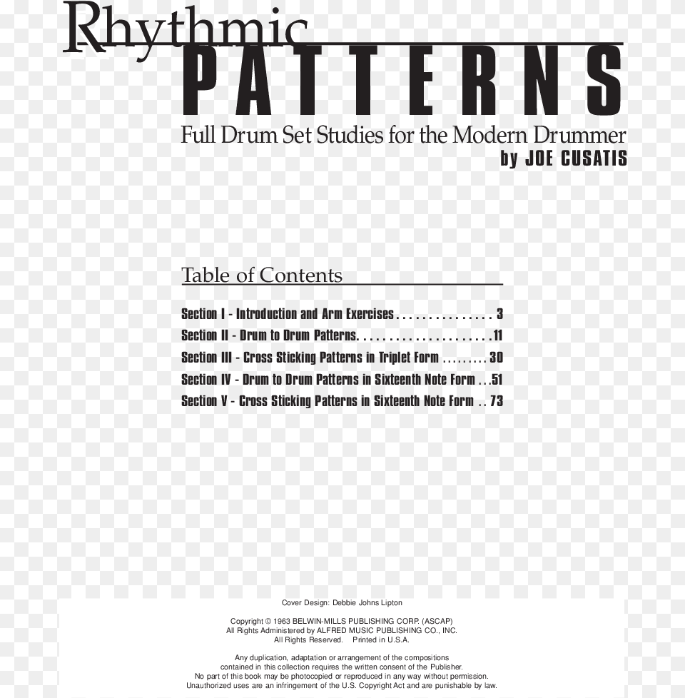 Transparent Sixteenth Note Rhythmic Patterns Joe Cusatis Pdf Advertisement, Poster, Page, Text Free Png Download