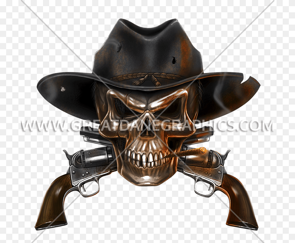 Transparent Skeleton Cowboy, Clothing, Hat, Firearm, Gun Png