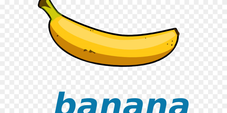 Transparent Skid Marks Clipart Banana Cartoon With Name, Food, Fruit, Plant, Produce Png Image