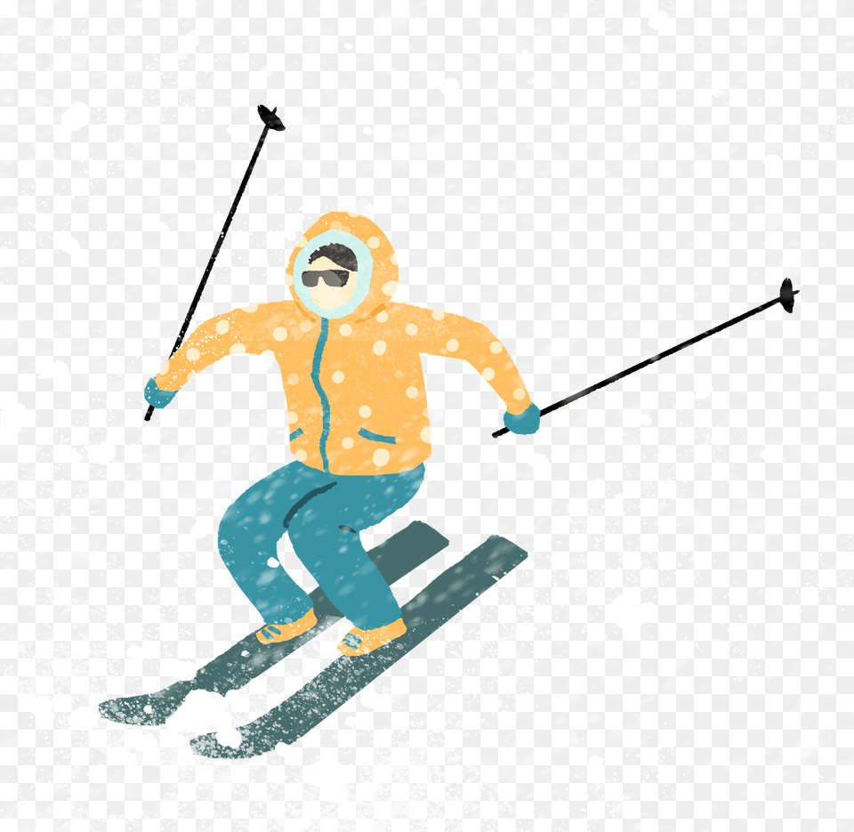 Transparent Skiing Cartoon Skier, Outdoors, Nature, Person, Boy Free Png Download