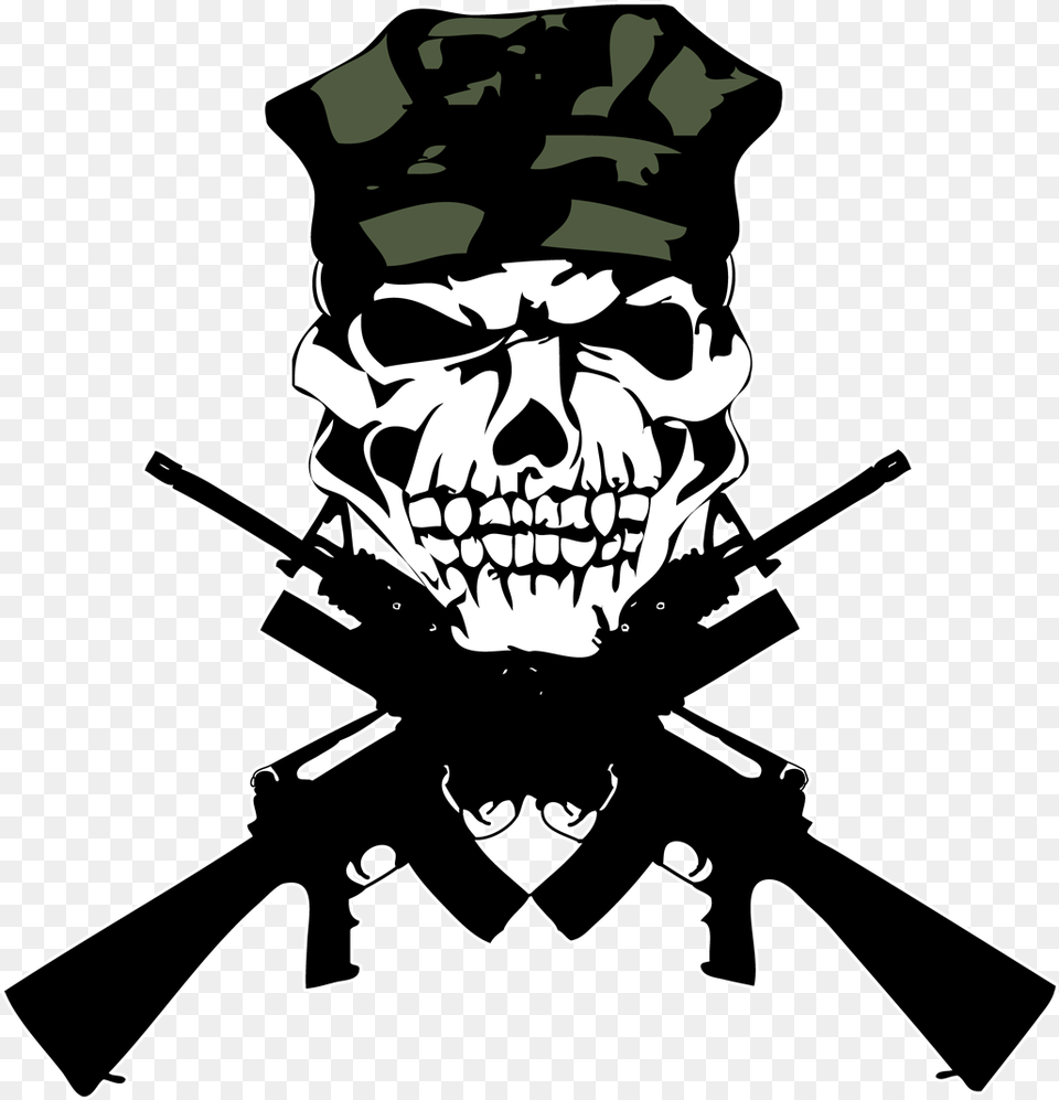 Transparent Skull Border 2nd Amendment God Guns Guts Made America, Stencil, Person, Face, Head Free Png Download