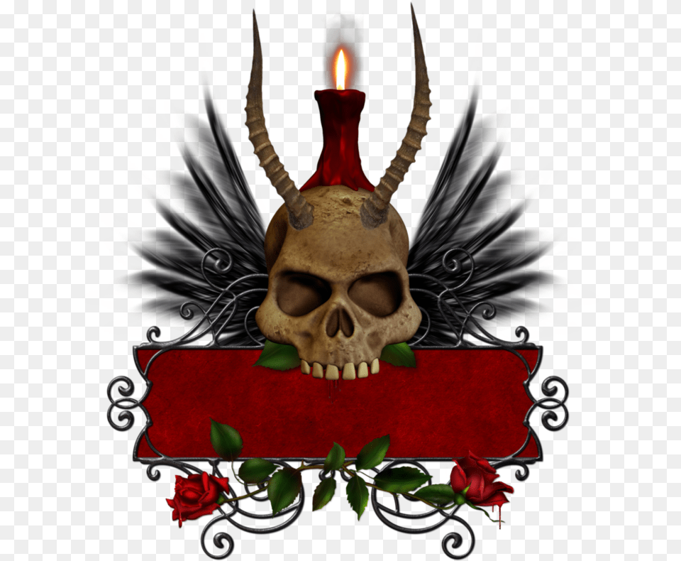 Transparent Skull Gothic Tera Guild Emblem, Flower, Plant, Rose, Symbol Free Png Download
