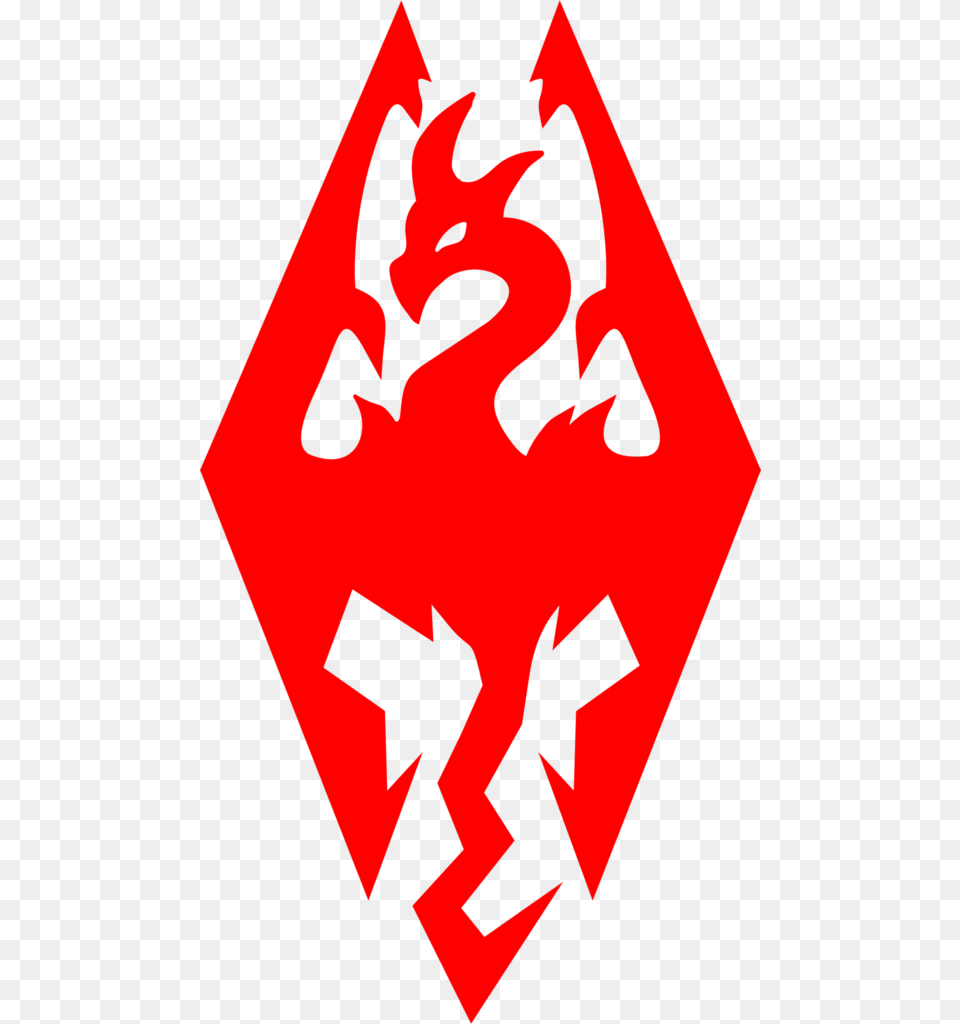 Transparent Skyrim Dragon Logo, Person, Symbol Free Png Download
