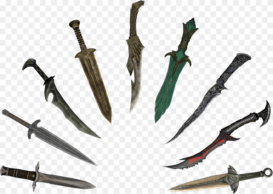 Skyrim Dragon Skyrim Daggers, Blade, Dagger, Knife, Sword Free Transparent Png