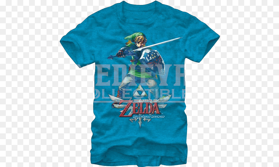 Skyward Sword Link Zelda Skyward Sword, Clothing, T-shirt, Person, Weapon Free Transparent Png