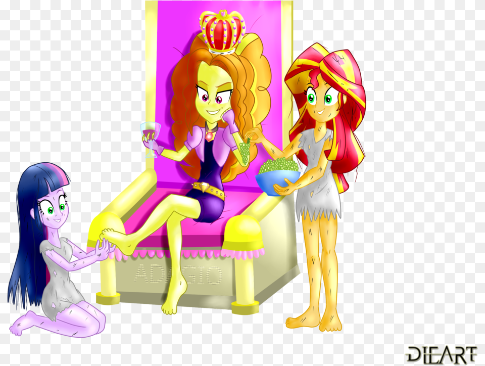 Transparent Slavery Clipart Twilight And Adagio My Little Pony Anime, Book, Comics, Publication, Adult Free Png