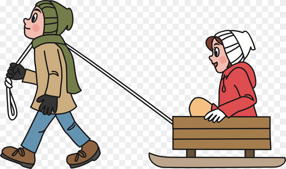 Sledding Clipart Pulling A Sled Clipart, Clothing, Hat, Person, Face Free Transparent Png