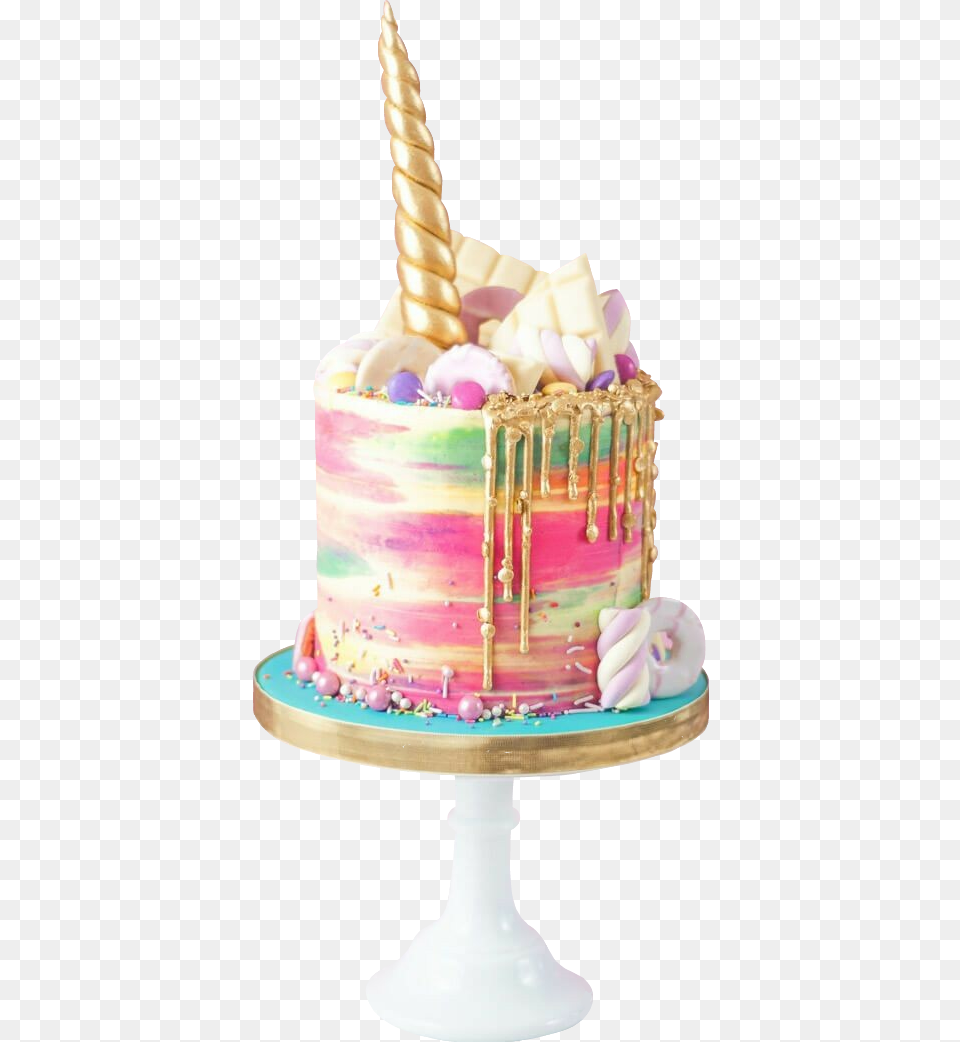 Slice Of Cake Clipart Rainbow Unicorn Cake Sprinkles, Birthday Cake, Cream, Dessert, Food Free Transparent Png