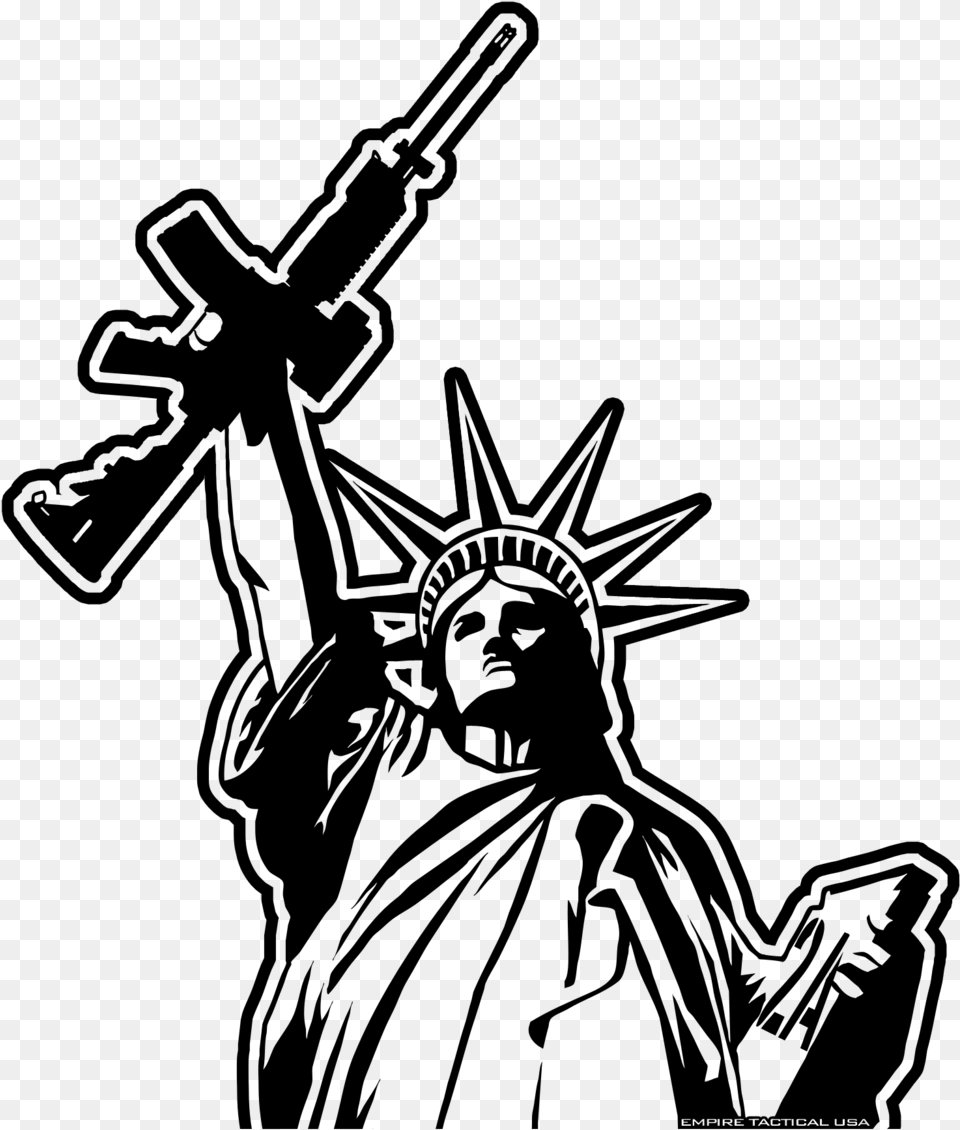 Transparent Small American Flag Statue Of Liberty With Ar, Lighting, Gray Png