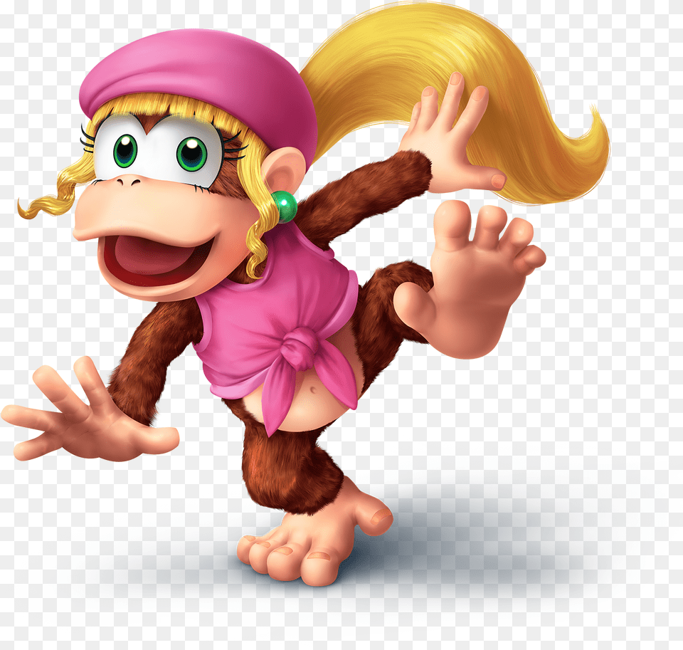 Transparent Smash Dixie Kong, Baby, Person, Cartoon, Face Free Png Download