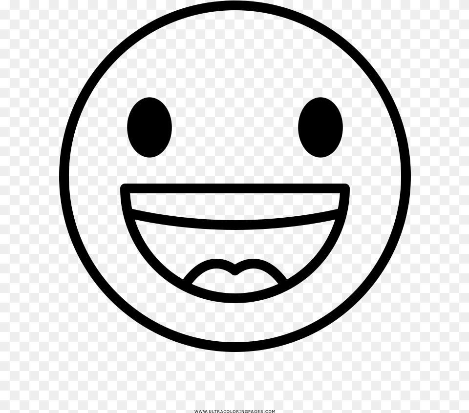 Transparent Smiling Face Happy Face To Color, Gray Free Png