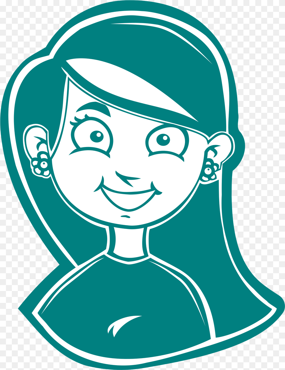 Transparent Smiling Girl Clipart Smiling Face Girl Clipart, Head, Person Free Png