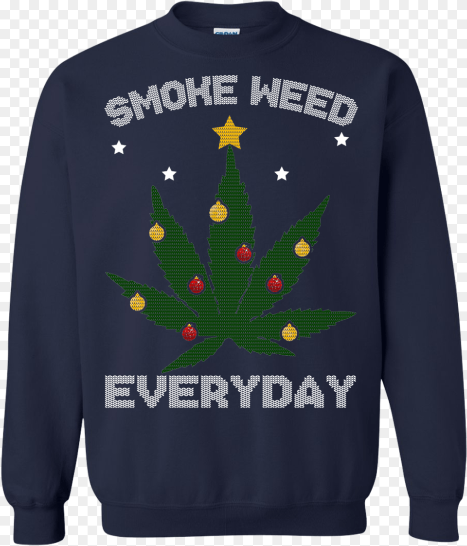 Transparent Smoke Weed Everyday Christmas Tree, Clothing, Knitwear, Sweater, Sweatshirt Free Png