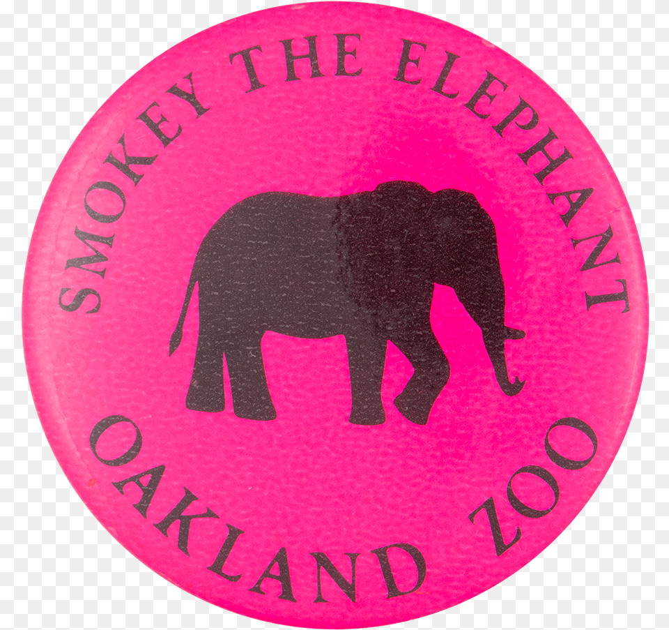 Transparent Smokey Indian Elephant, Badge, Logo, Symbol, Animal Png
