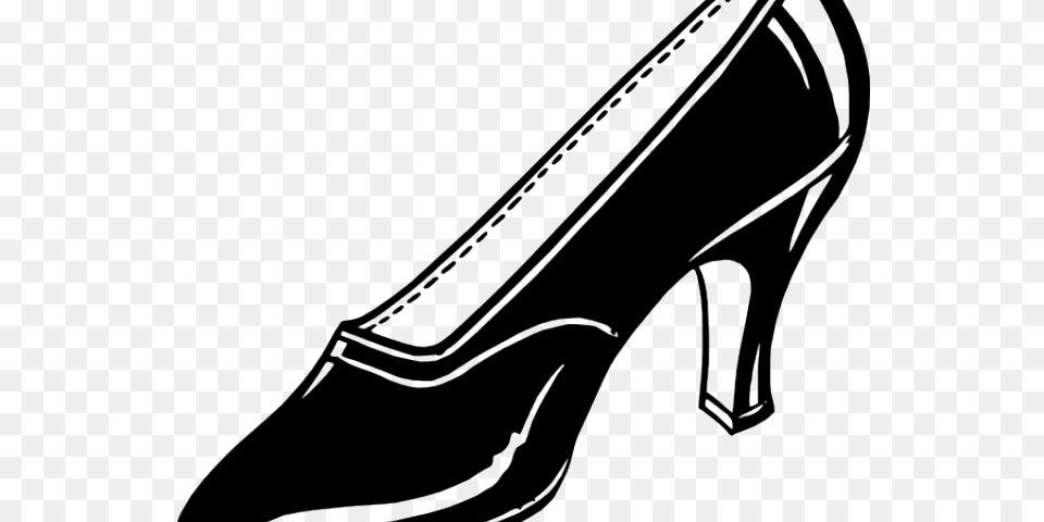 Transparent Sneakers Clipart Ladies Shoes Black And White Clipart, Clothing, Footwear, High Heel, Shoe Free Png