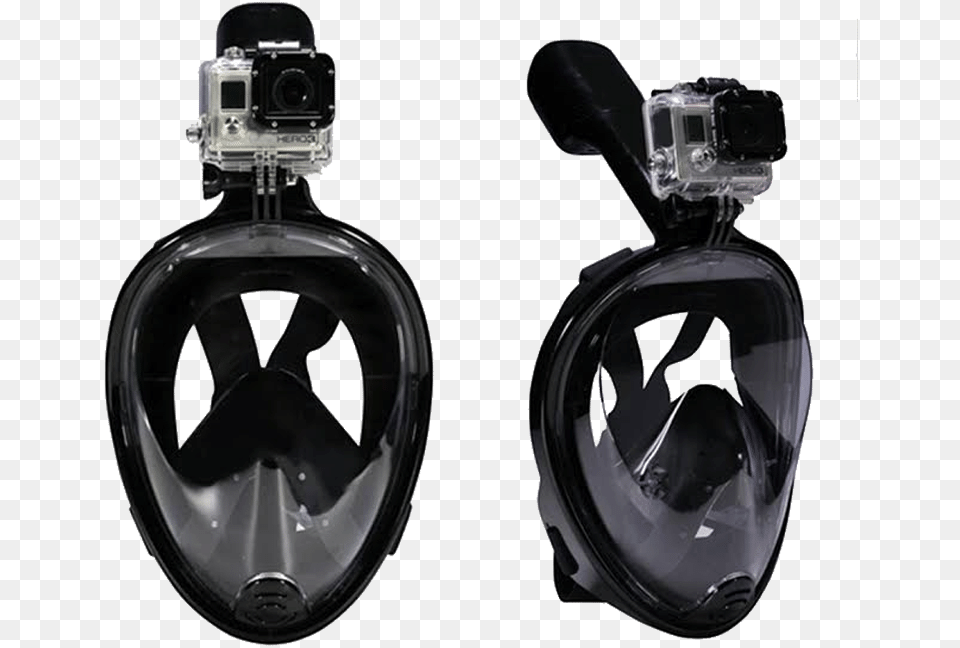 Transparent Snorkel Mask Skuba Mask Full Face Snorkel, Accessories, Camera, Electronics, Video Camera Free Png Download