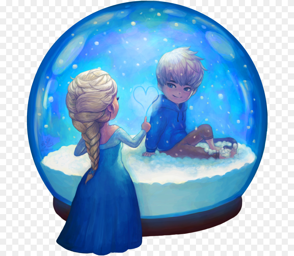 Snow Hd Fanart Elsa And Jack Frost, Sphere, Adult, Female, Person Free Transparent Png