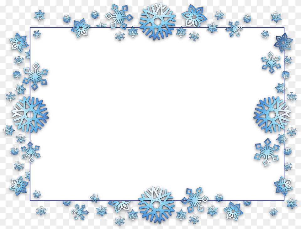 Transparent Snowflake Border, Nature, Outdoors, Blackboard, Snow Free Png Download