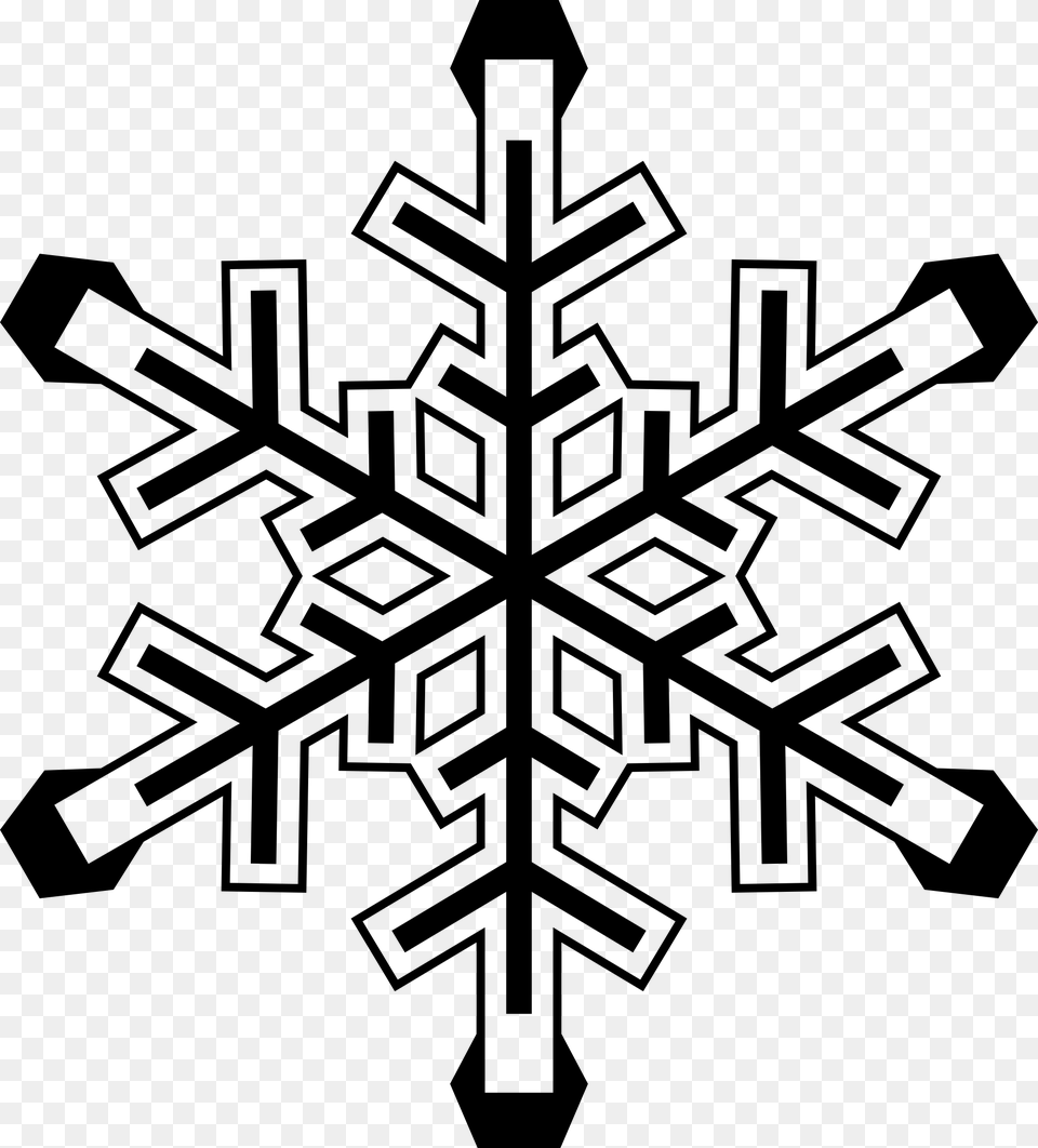 Transparent Snowflakes Black And White Black Snowflake Transparent Background, Gray Png Image