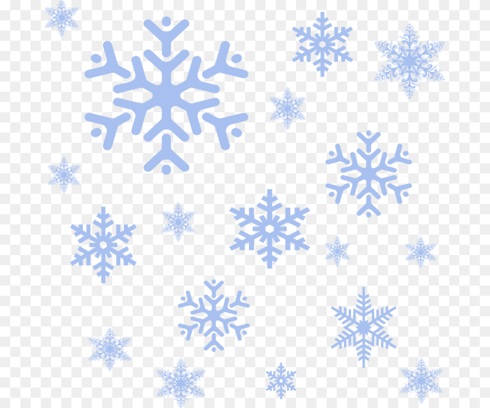 Transparent Snowflakes Clipart Black And White Falling Blue Snowflakes, Nature, Outdoors, Snow, Snowflake Png