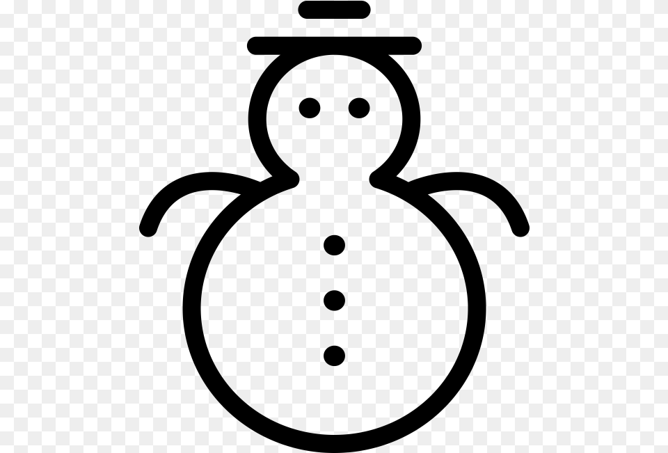 Transparent Snowman Emoji, Gray Png