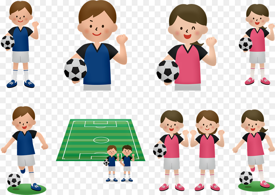 Soccer Girl Lasten Jalkapallo, Baby, Person, Ball, Football Free Transparent Png