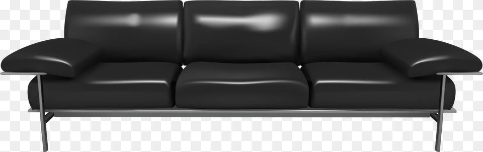 Transparent Sofa Clipart Black Couch Transparent Background, Furniture, Chair Free Png Download