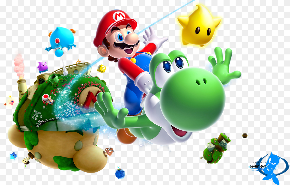 Transparent Sonic Background Super Mario Galaxy Render, Game, Super Mario, Baby, Person Free Png