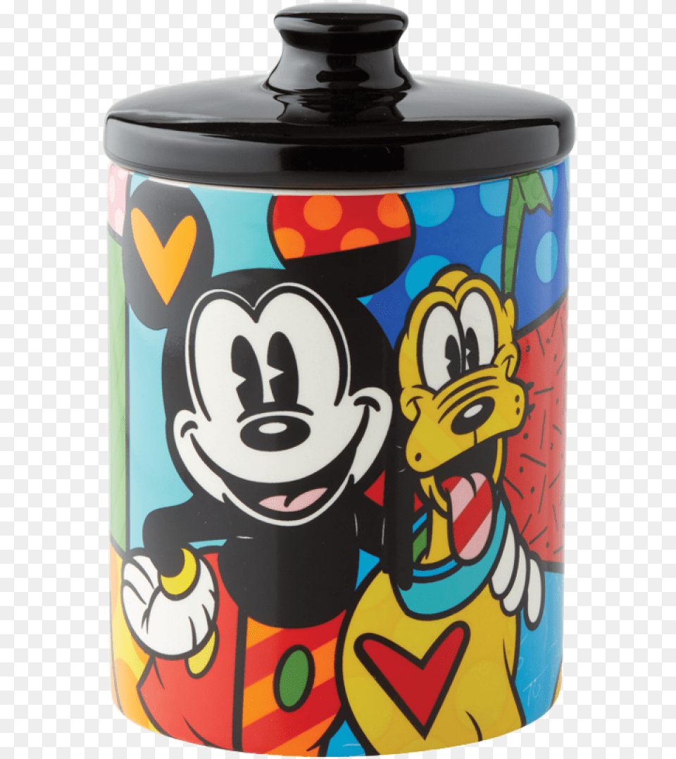 Sorcerer Mickey Romero Britto Biscuits, Jar, Tin, Face, Head Free Transparent Png