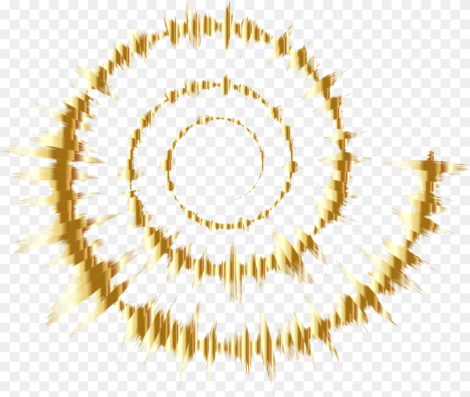 Transparent Sound Wave Clipart Golden Sound Waves, Pattern, Accessories, Spiral Free Png