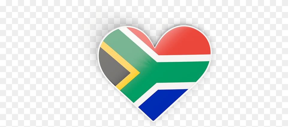 Transparent South African Flag Heart, Logo Png Image
