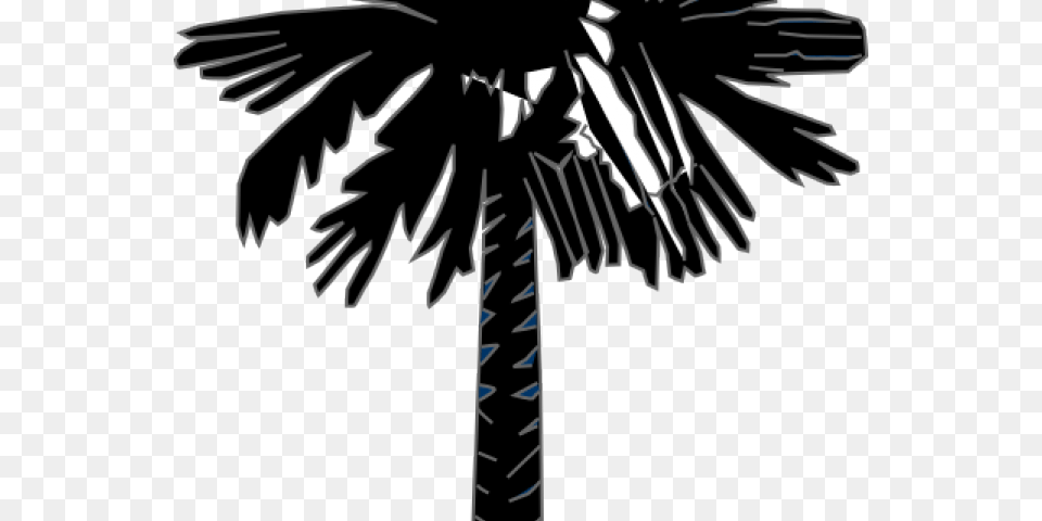 Transparent South Carolina Outline Clipart South Carolina Flag Palm Tree, Palm Tree, Plant, Cross, Symbol Free Png