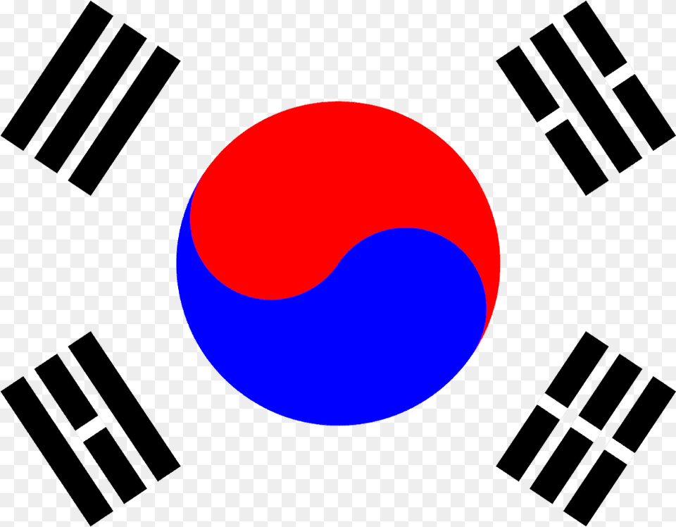 Transparent South Korea Flag Flag South Korea Banner, Sphere, Logo, Astronomy, Moon Free Png