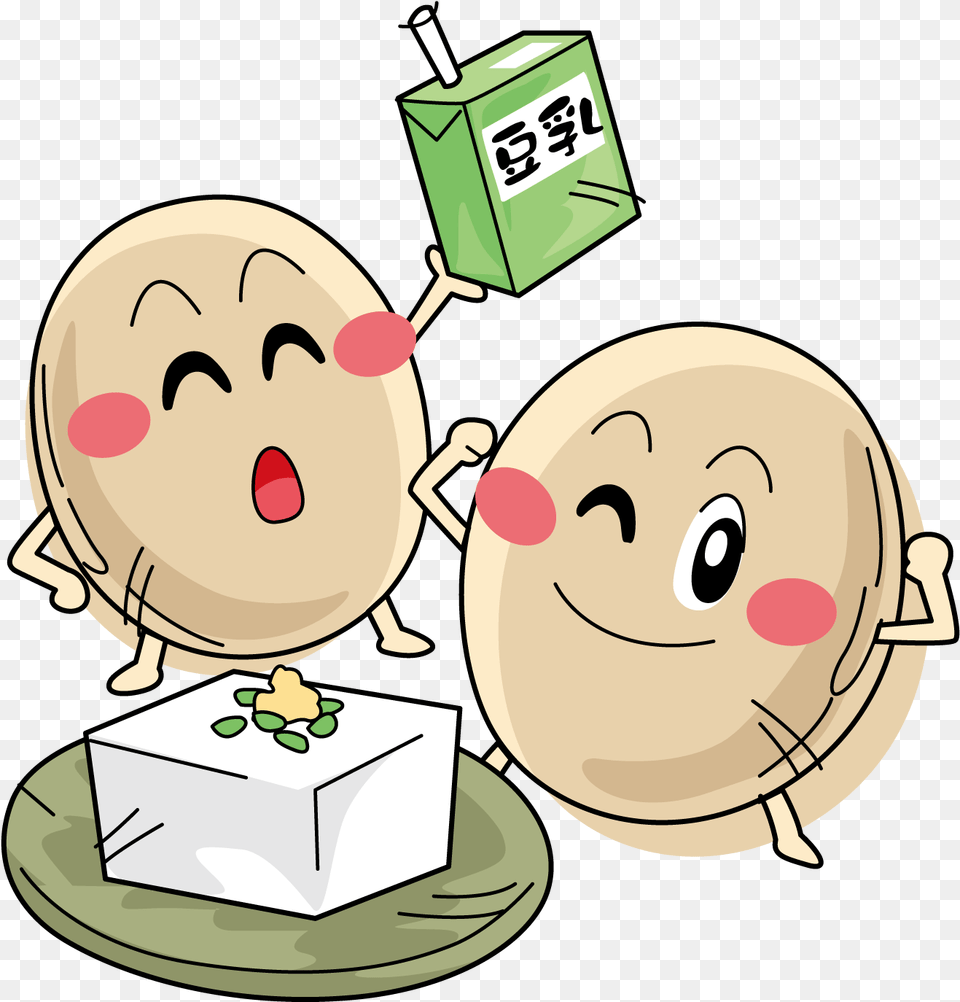Transparent Soybeans Soy Milk Cartoon, Food, Lunch, Meal, Face Png Image