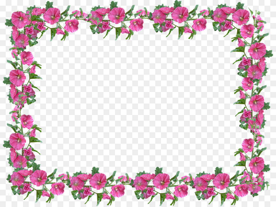 Transparent Space Border Floral Flowers Border Design, Art, Floral Design, Flower, Flower Arrangement Free Png